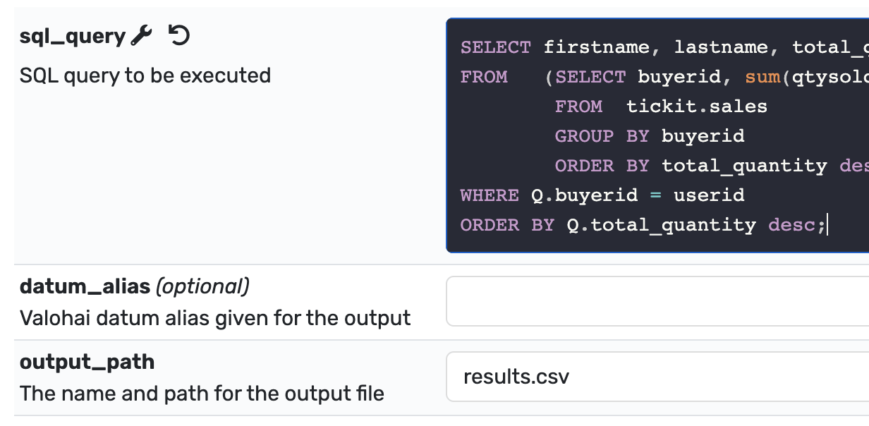 Connectors Parameters