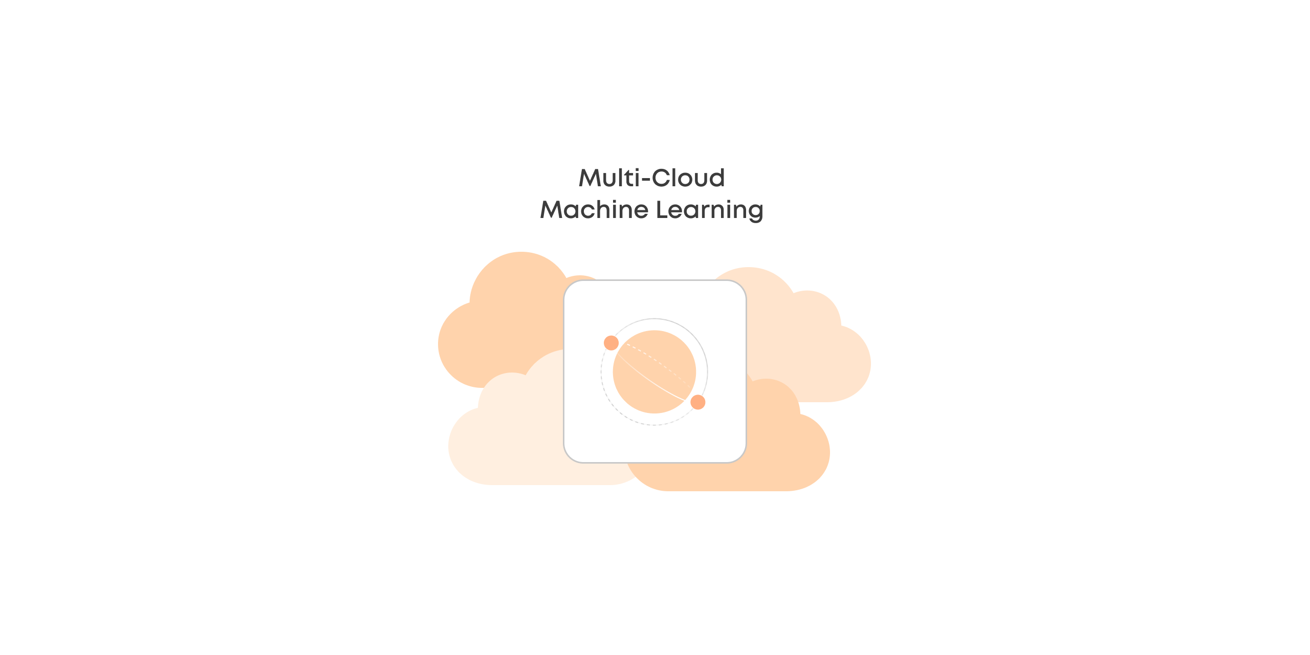 An icon with the text that reads multi-cloud machine learning