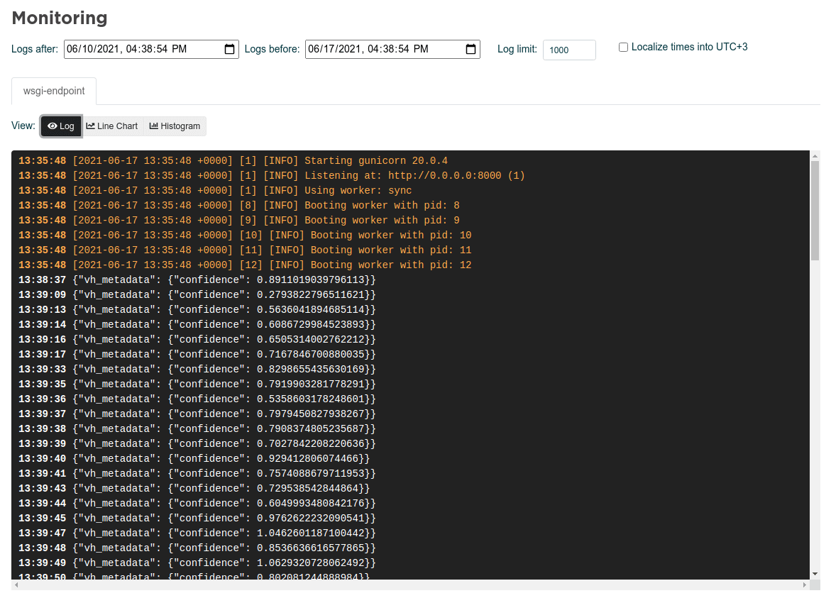 Valohai Monitoring Logs