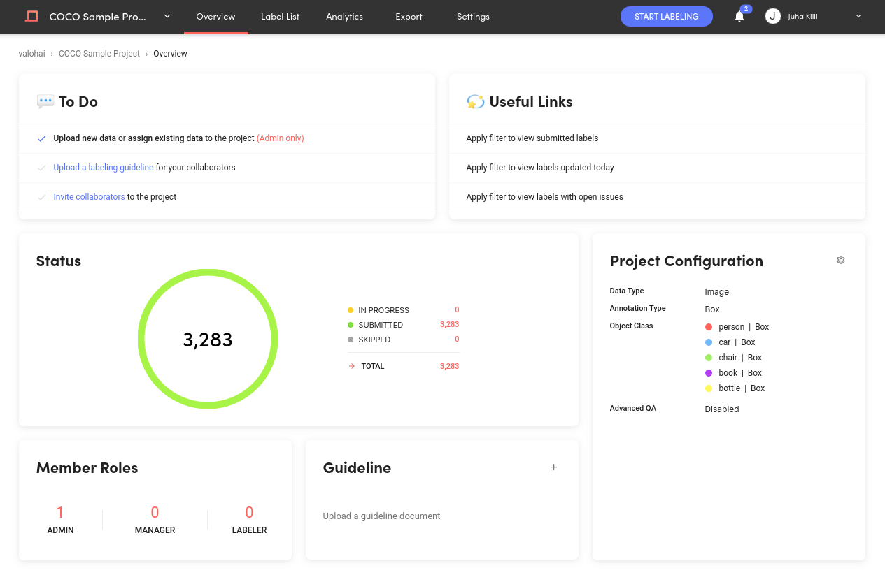 Project overview in Superb AI