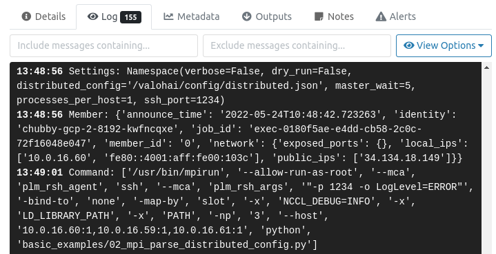 Network configuration between the workers for distributed learning in Valohai MLOps platform