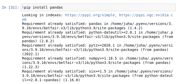 Jupyter notebook allows you to run these bash commands straight inside a notebook cell using the ! character.