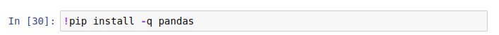 In Jupyter notebook use the -q parameter with !pip which silences the output.