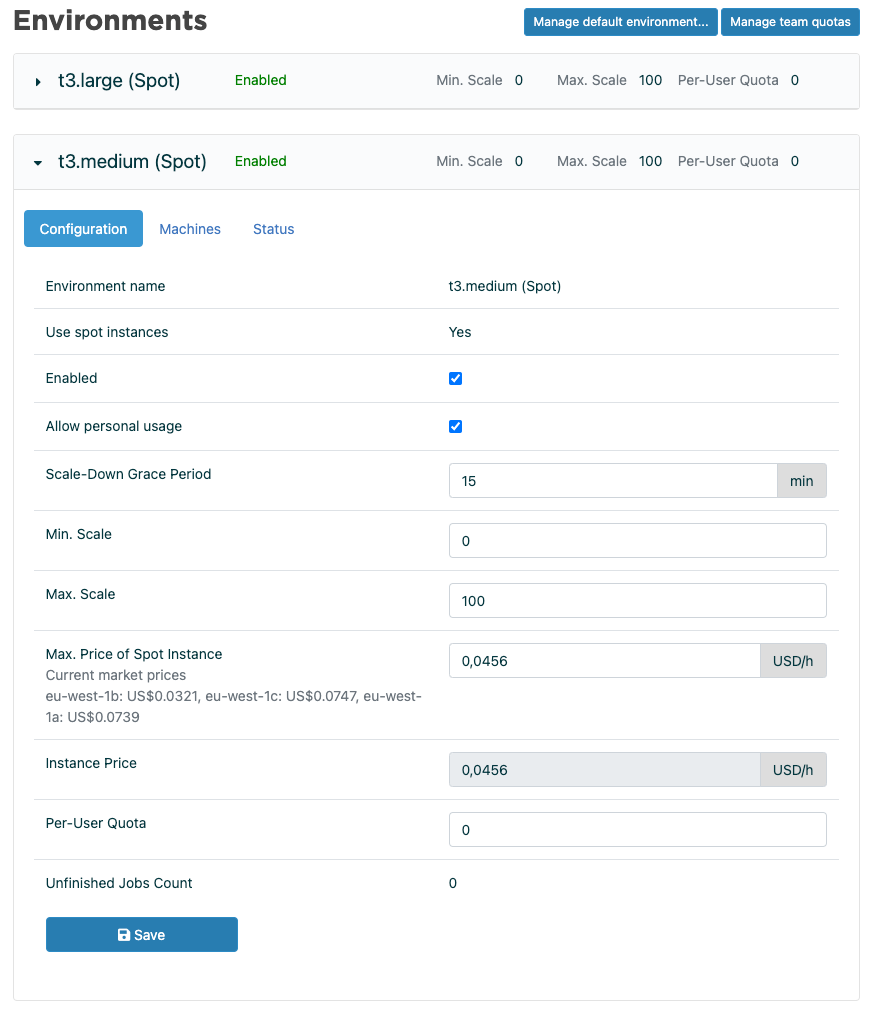 Spot instances configuration in Valohai