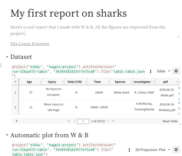 Weights and Biases Report